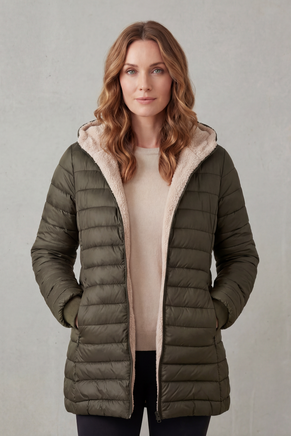 Ellavue – Sherpa lined comfort – Hooded puffer jacket