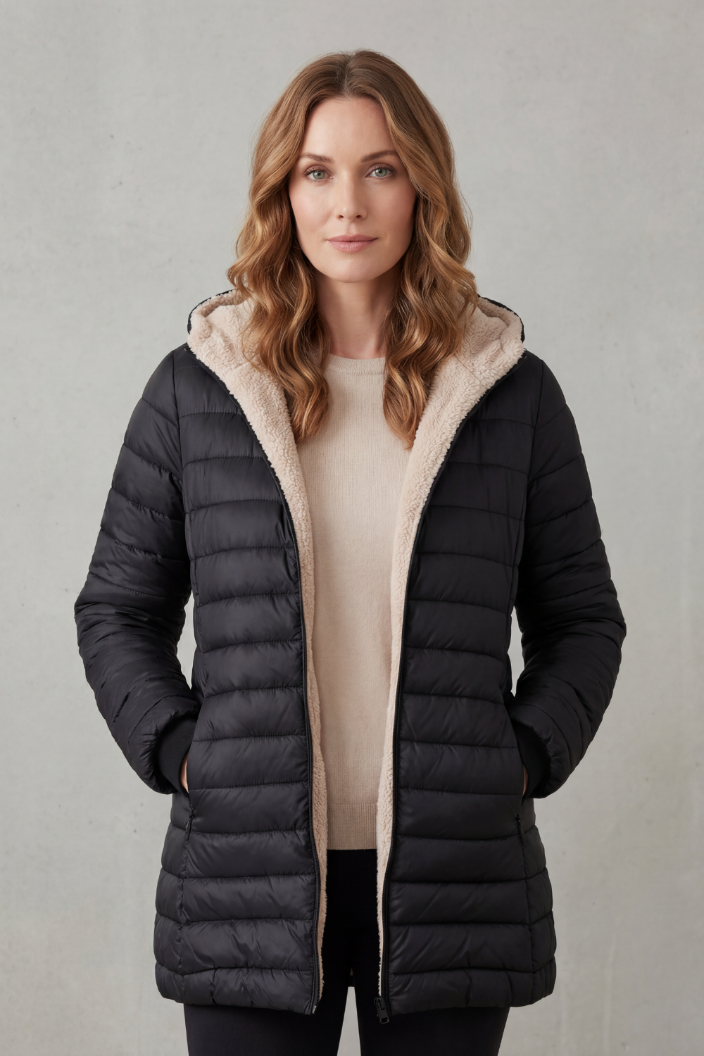 Ellavue – Sherpa lined comfort – Hooded puffer jacket