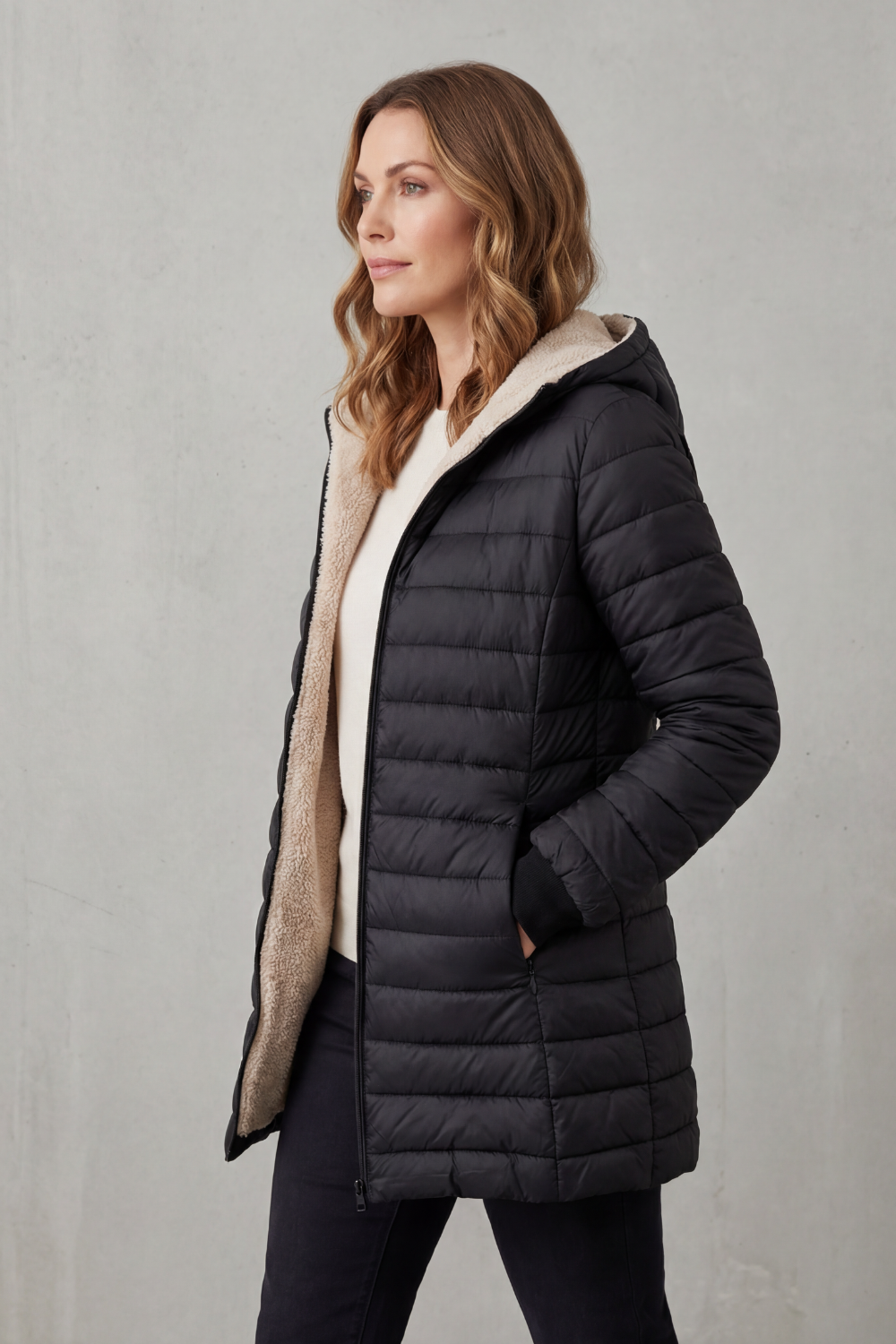 Ellavue – Sherpa lined comfort – Hooded puffer jacket
