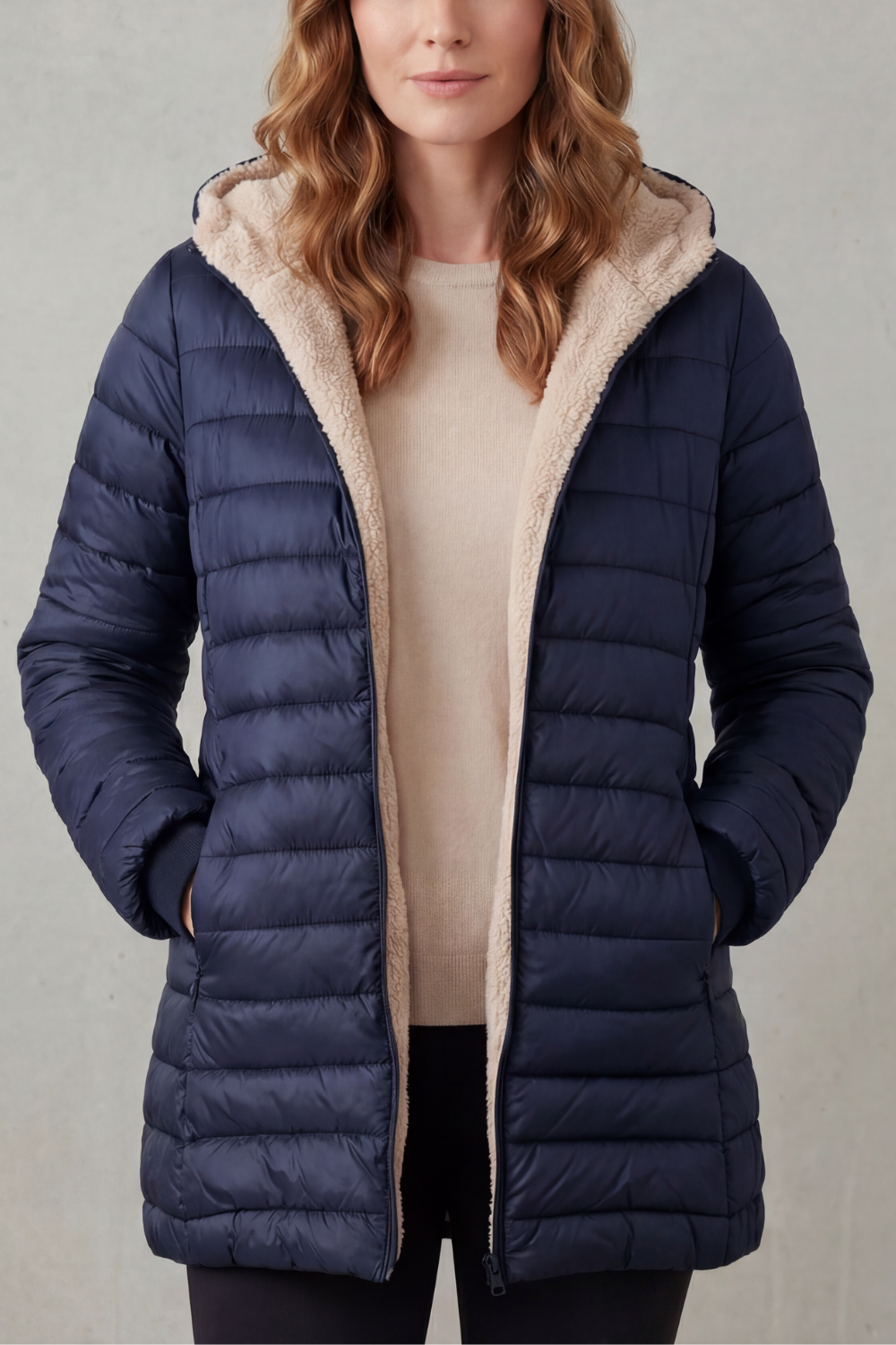Ellavue – Sherpa lined comfort – Hooded puffer jacket