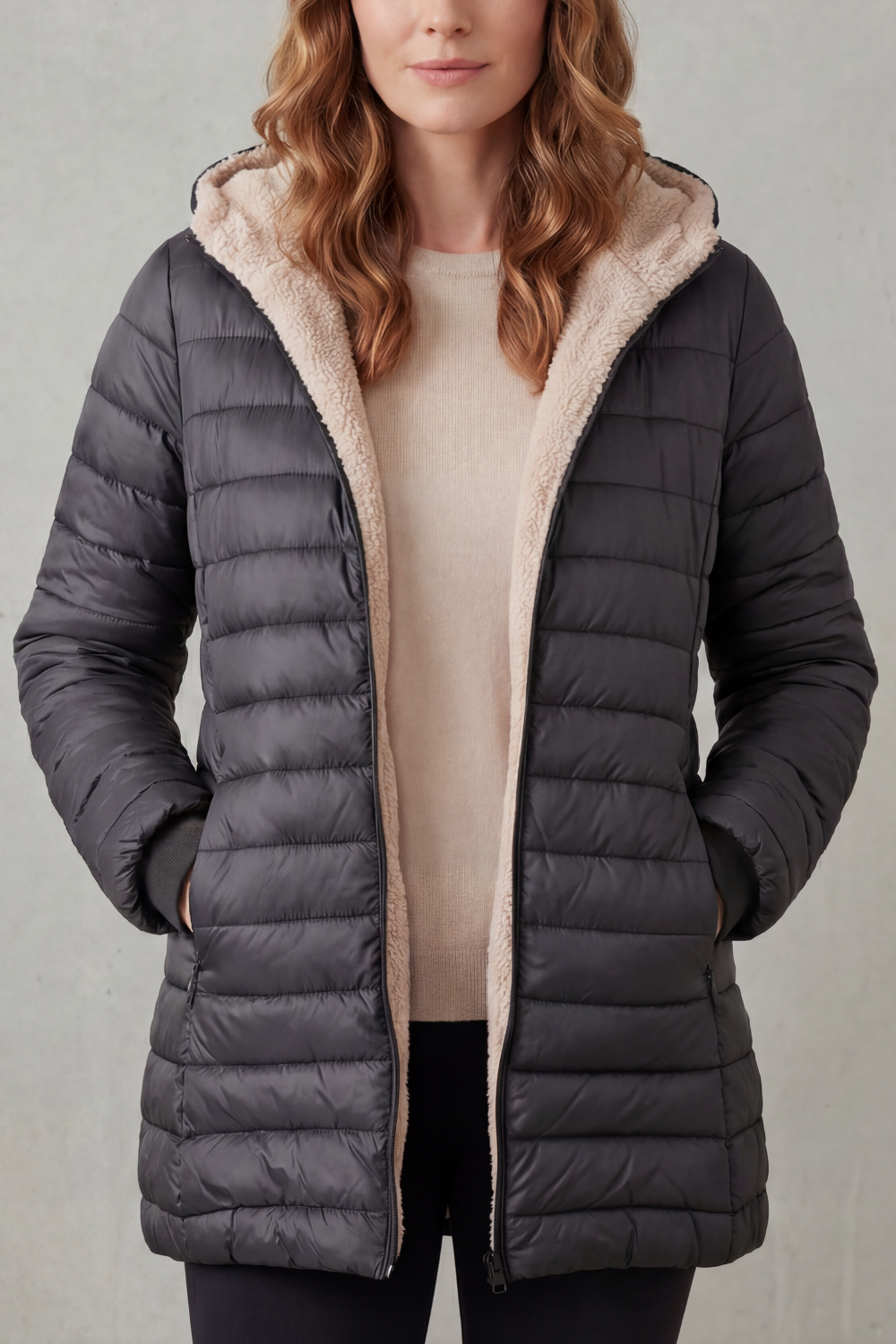 Ellavue – Sherpa lined comfort – Hooded puffer jacket