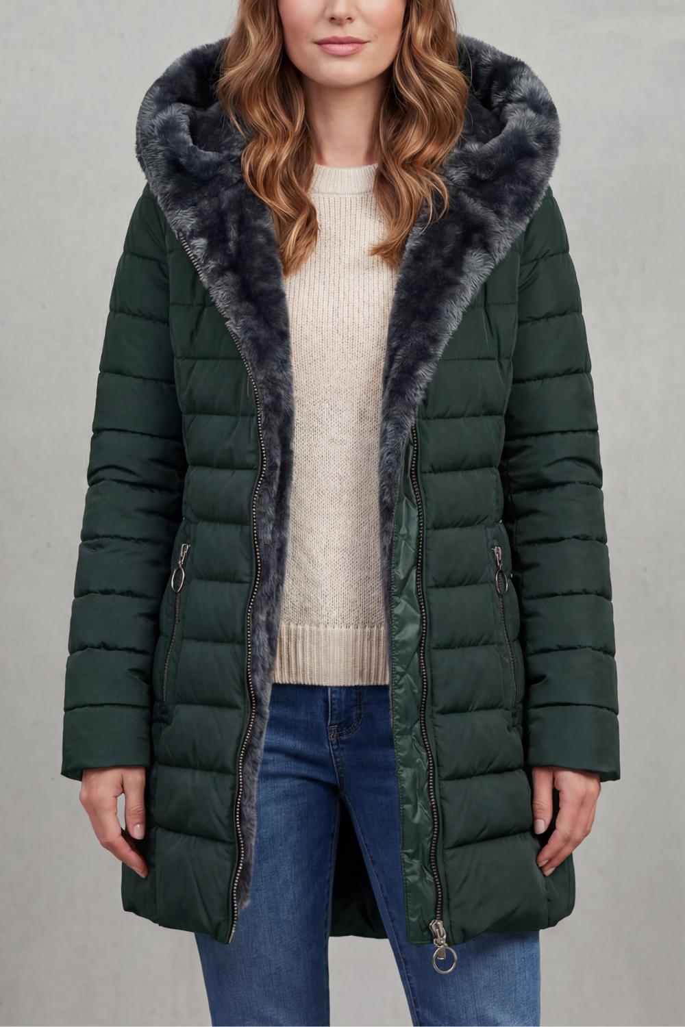 Elowen – Faux fur lined – Winter parka coat