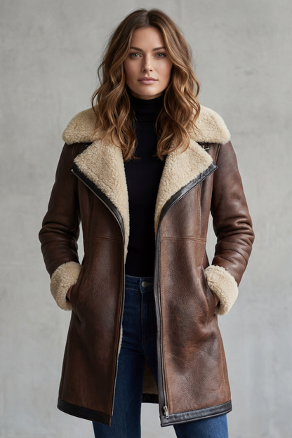 Everlyn – Shearling-lined elegance – leather coat