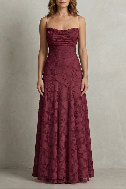 Florielle – Romantic floral silhouette – Sleeveless maxi dress