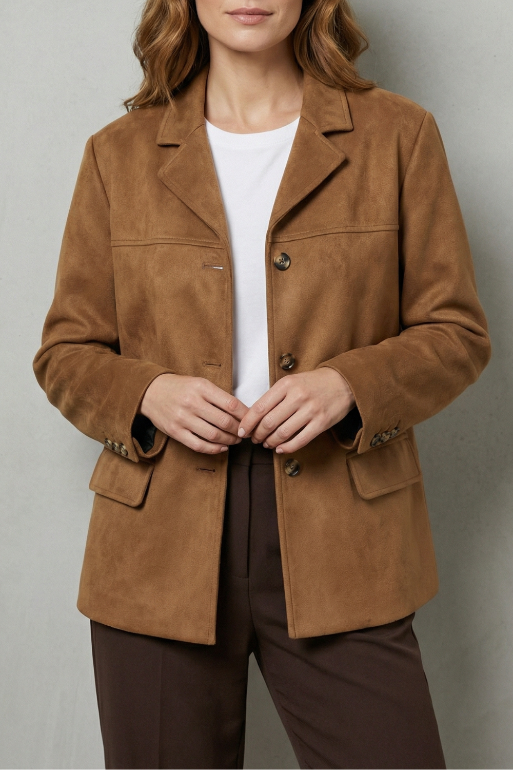 Giulietta – Structured shoulders – Suede blazer