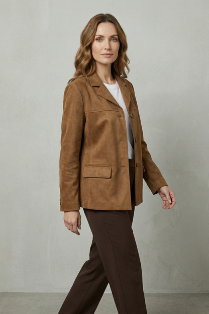 Giulietta – Structured shoulders – Suede blazer