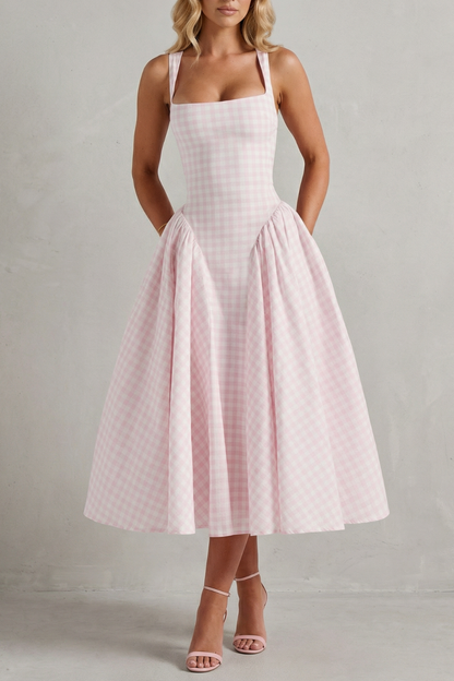 Kaydelle – Gingham summer charm – Midi dress