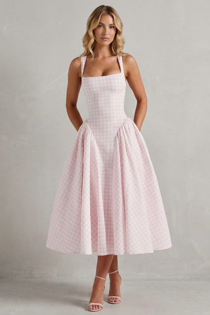 Kaydelle – Gingham summer charm – Midi dress