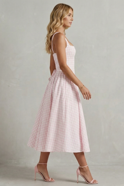 Kaydelle – Gingham summer charm – Midi dress