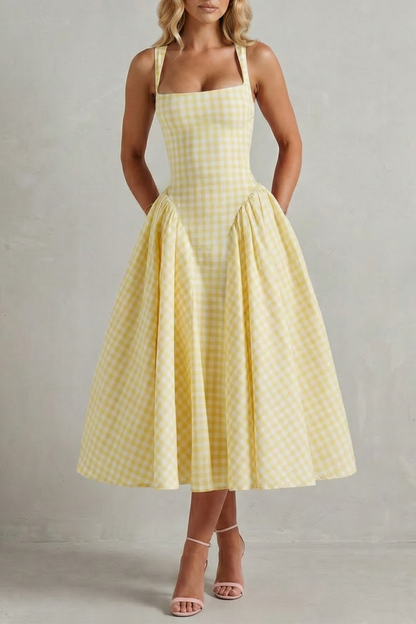Kaydelle – Gingham summer charm – Midi dress