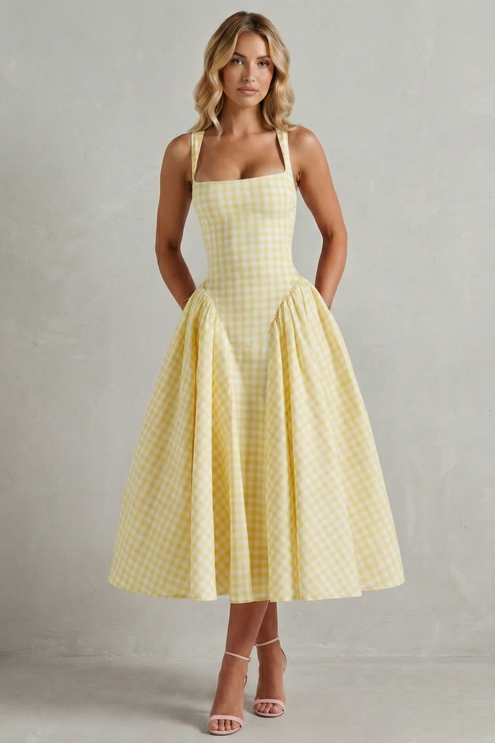 Kaydelle – Gingham summer charm – Midi dress