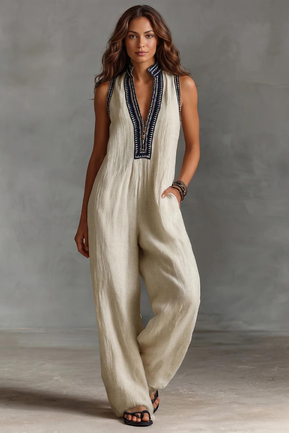 Lorienna – Embroidered bohemian elegance – Jumpsuit