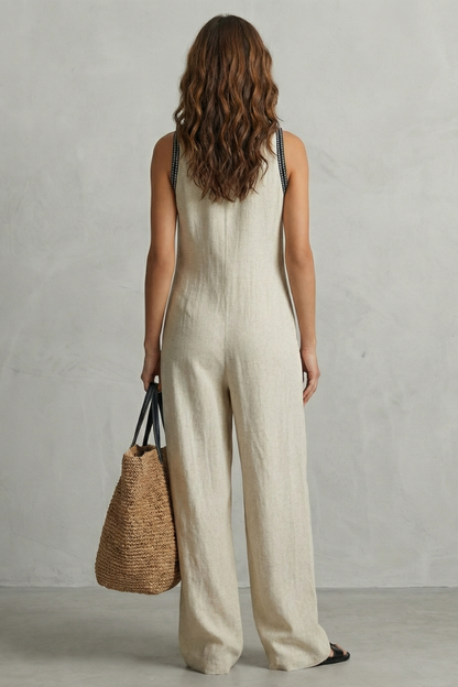 Lunaria – Minimalist zip stand collar – Jumpsuit