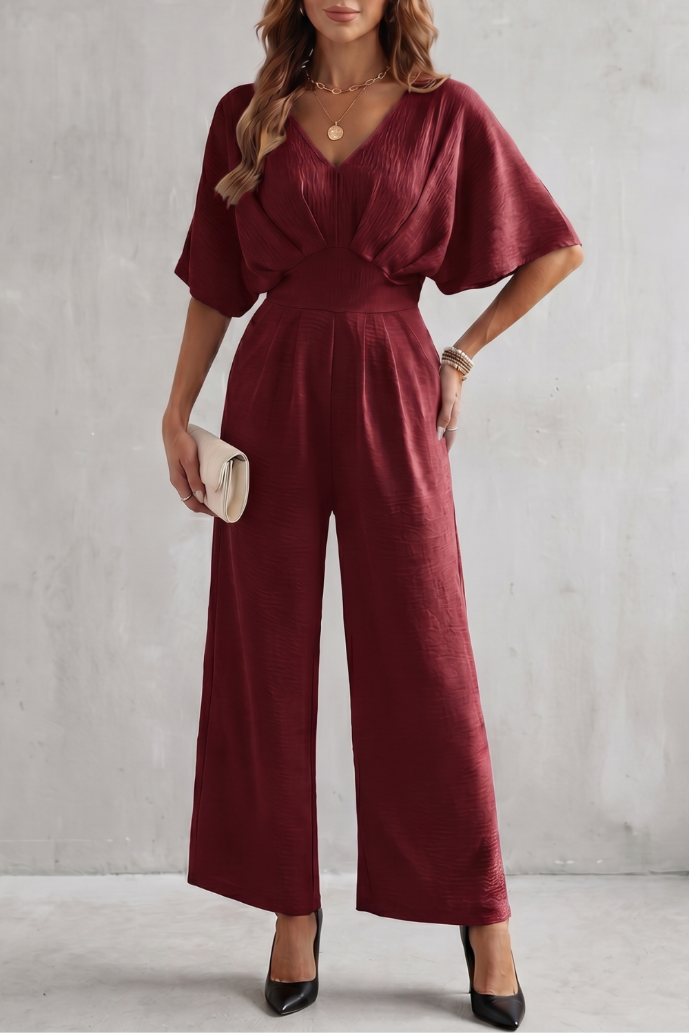 Lunévia – Elegant batwing silhouette – Jumpsuit