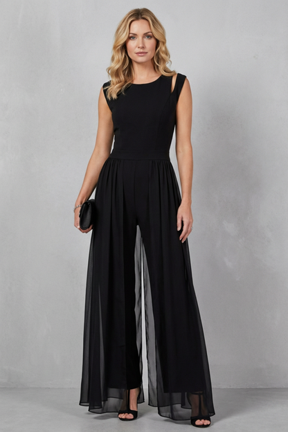 Maelira – Sheer panel cutout – Evening jumpsuit