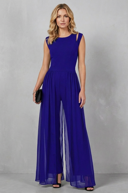 Maelira – Sheer panel cutout – Evening jumpsuit
