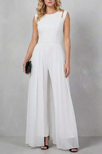 Maelira – Sheer panel cutout – Evening jumpsuit