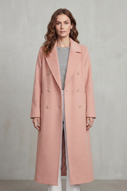 Maelisette – Double-breasted design – Wool blend coat