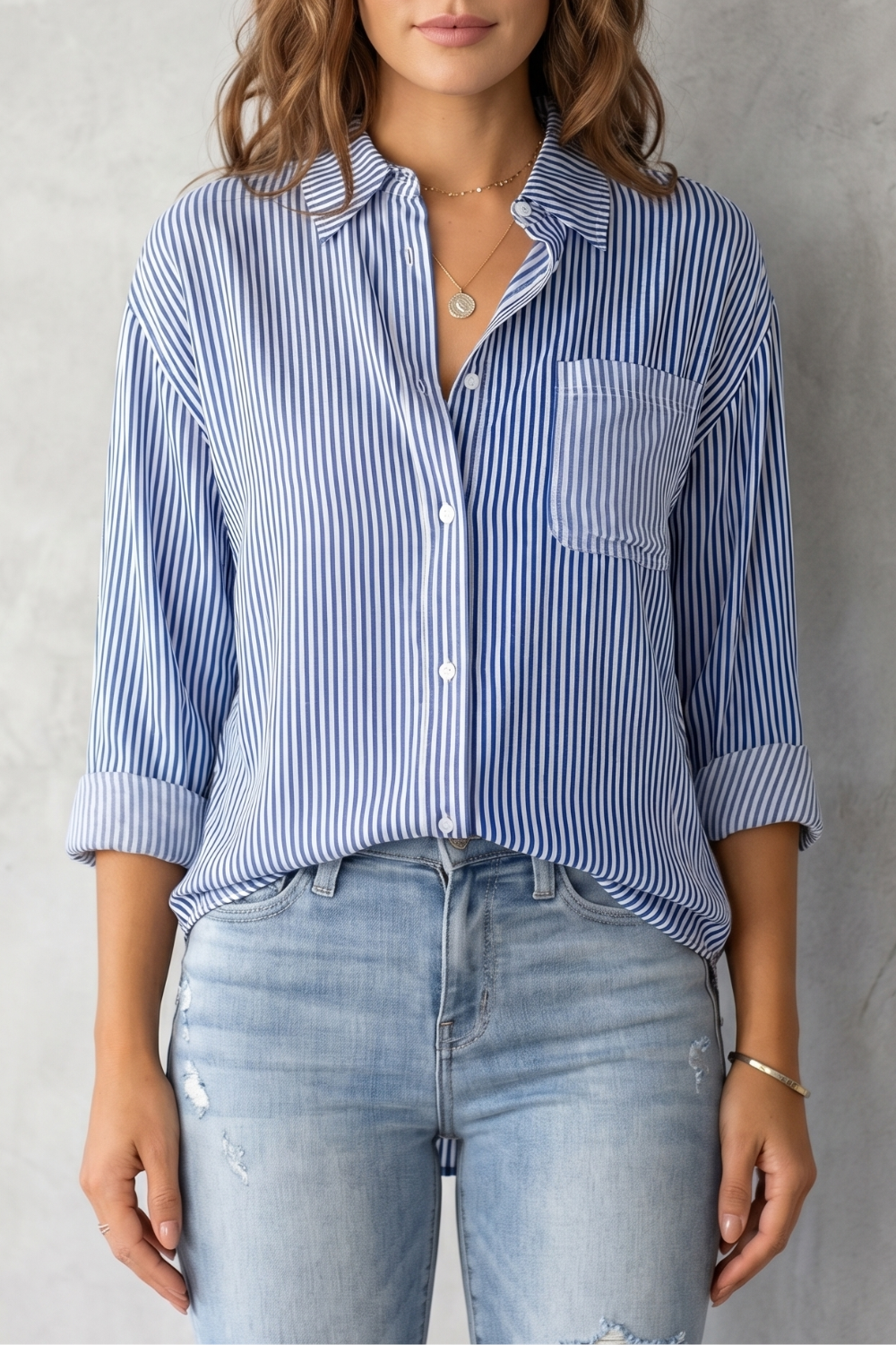 Marinelle – Classic striped pattern – Button-up shirt