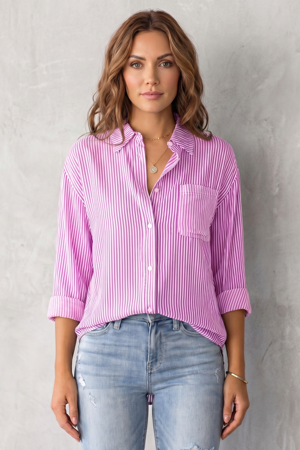 Marinelle – Classic striped pattern – Button-up shirt
