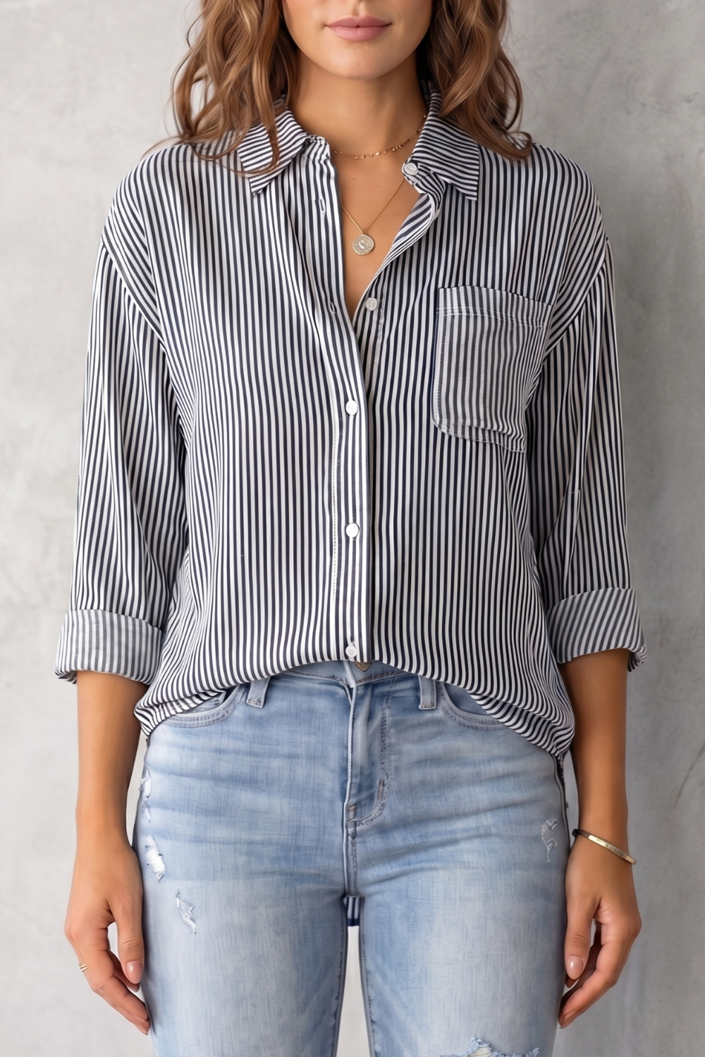 Marinelle – Classic striped pattern – Button-up shirt