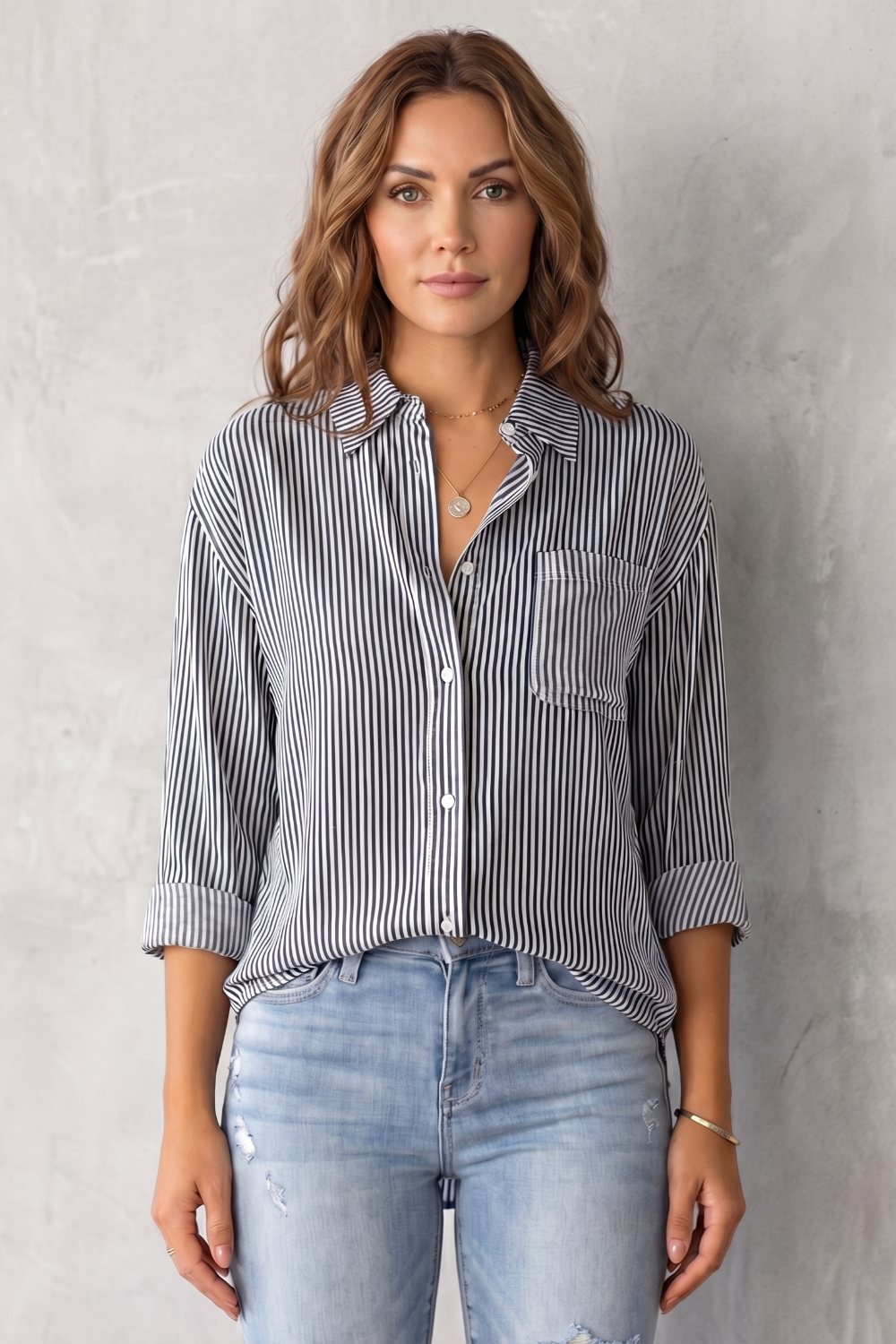 Marinelle – Classic striped pattern – Button-up shirt
