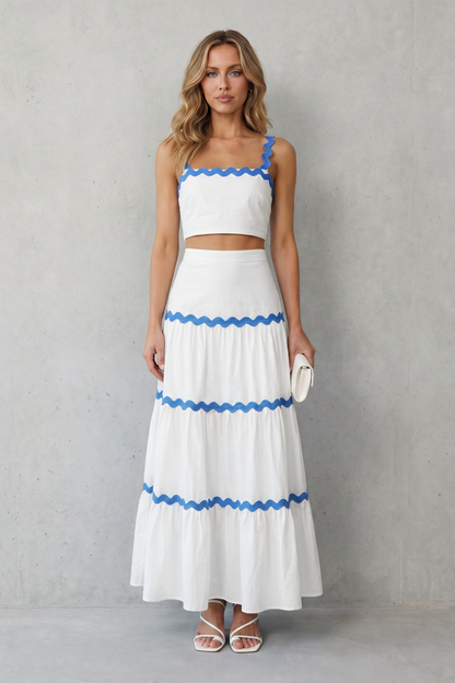 Marivelle – Wave trim summer set – Skirt set