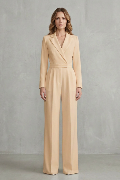 Meilun – Slant-breasted Mid-waist Pantsuit – Elegant Commuter Jumpsuit
