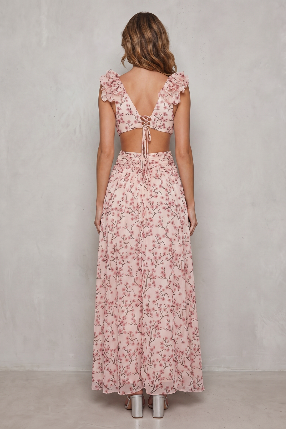 Melisandre – Ruffled chiffon romance – Maxi dress
