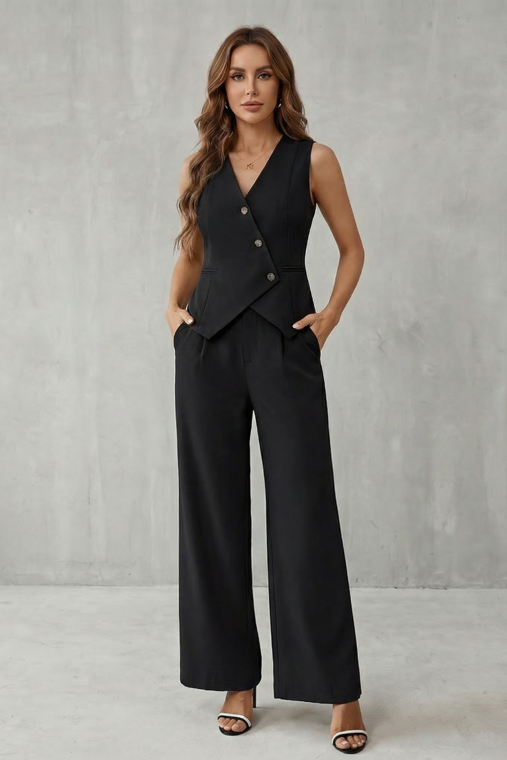 Miralune – Tailored minimal elegance – Vest set