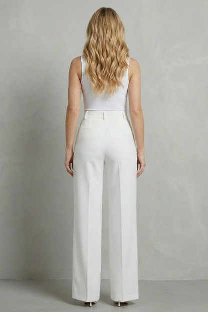 Mirelline – Sleek tailoring – High-waist straight-leg trousers