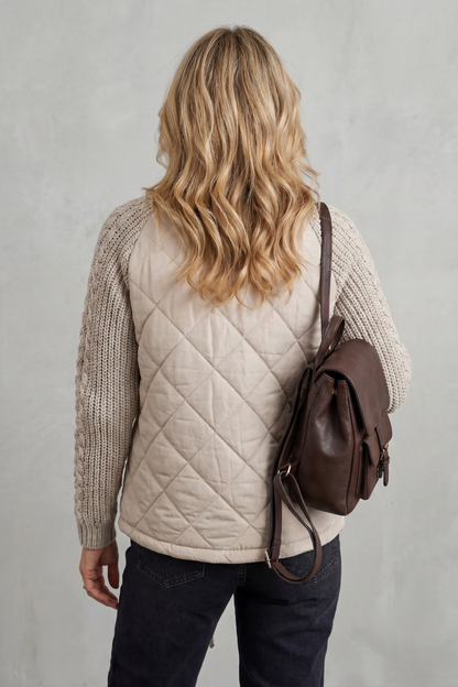 Norcetta – Textured knit detail – Quilted puffer jacket