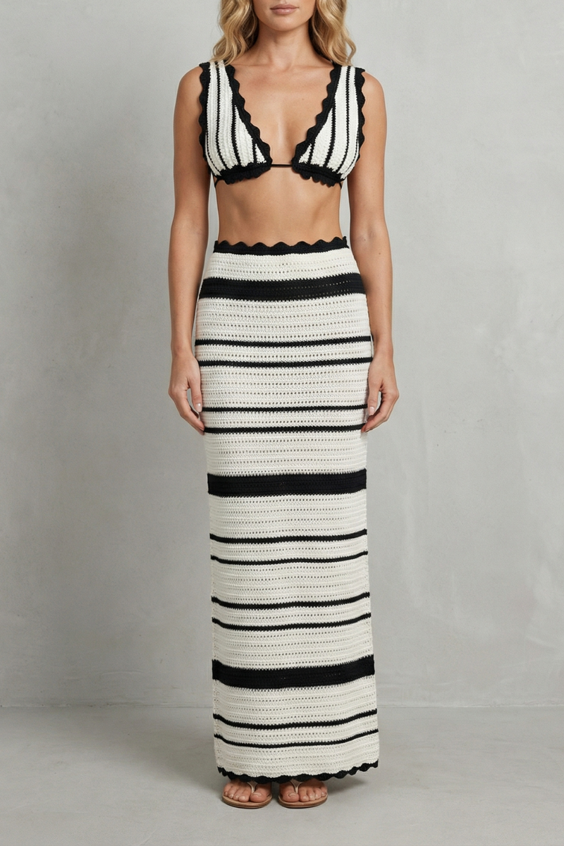 Paloma – Coastal allure – Women’s Open Sleeveless Crochet Set