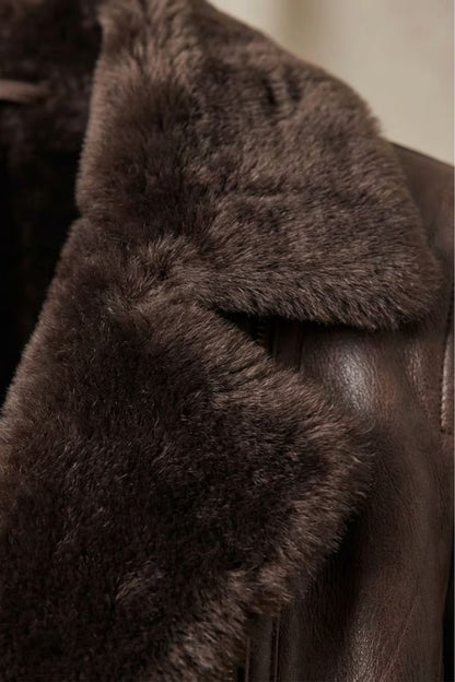 Ravella – Shearling-lined elegance – Leather jacket