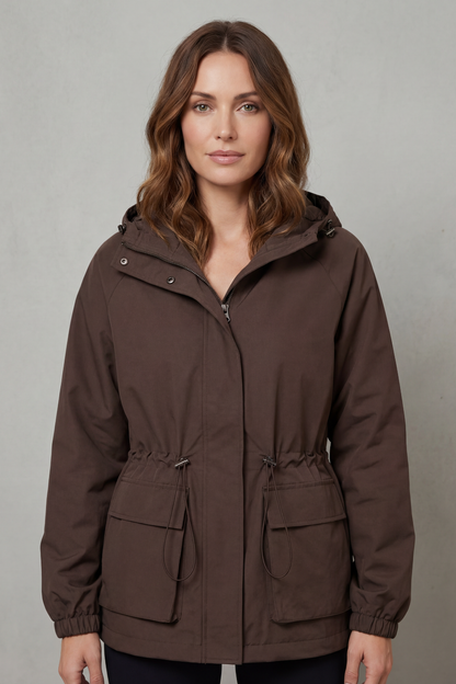Ravelle – Utility style – Drawstring waterproof jacket