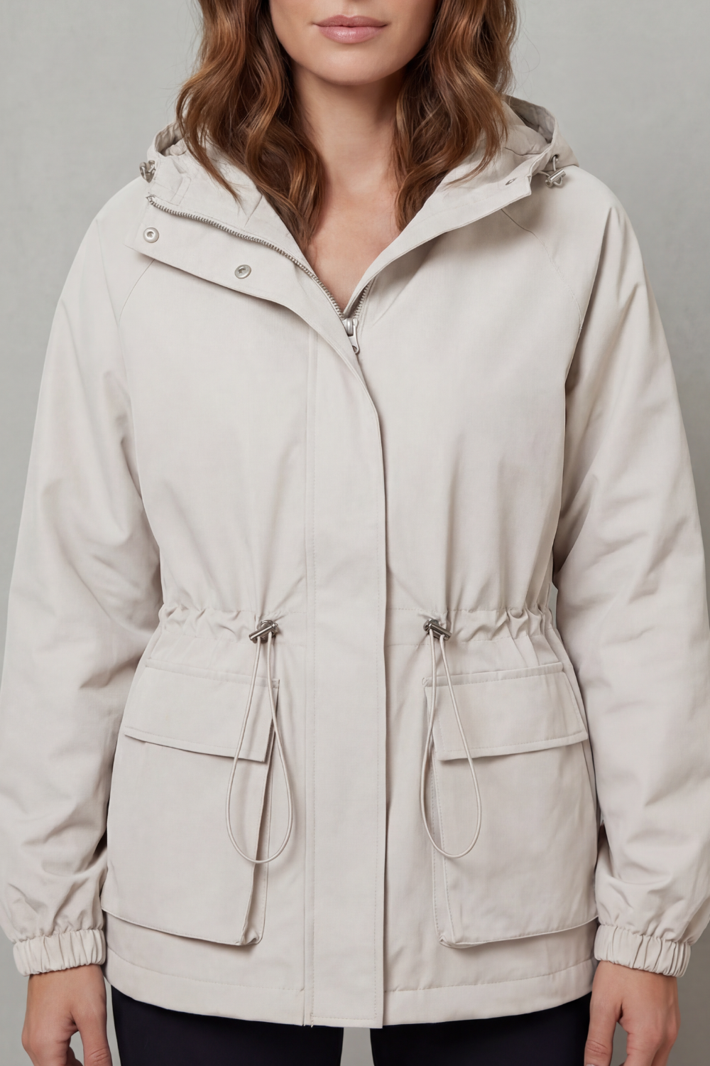Ravelle – Utility style – Drawstring waterproof jacket