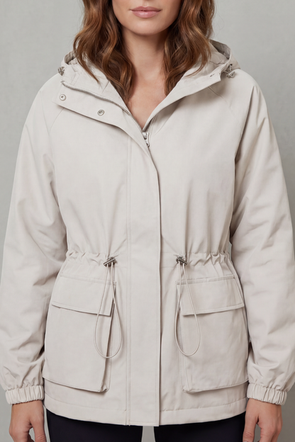 Ravelle – Utility style – Drawstring waterproof jacket