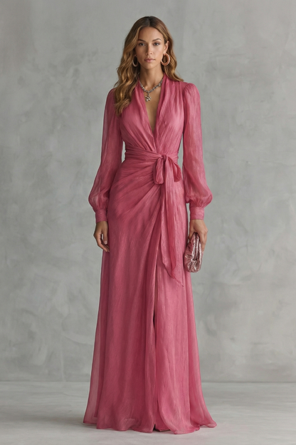Rosénelle – Flowing chiffon elegance – Maxi dress