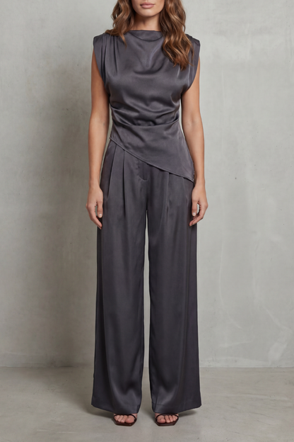 Selora – Draped waist detail – Casual elegance set