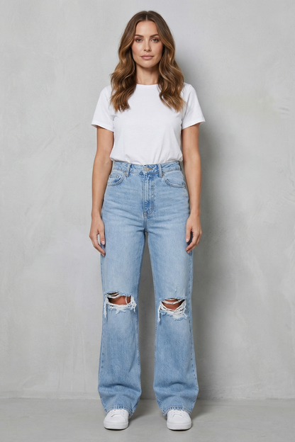 Valerique – Vintage flare silhouette – Ripped jeans
