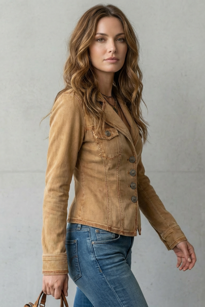 Valmira – Sculpted silhouette – Denim blazer