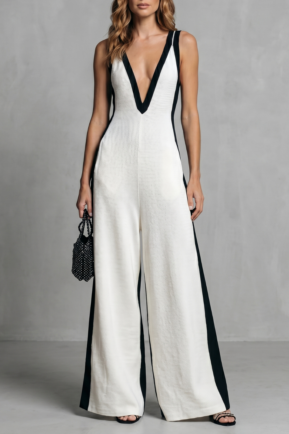 Valmora – Striking contrast design – Wide-leg jumpsuit