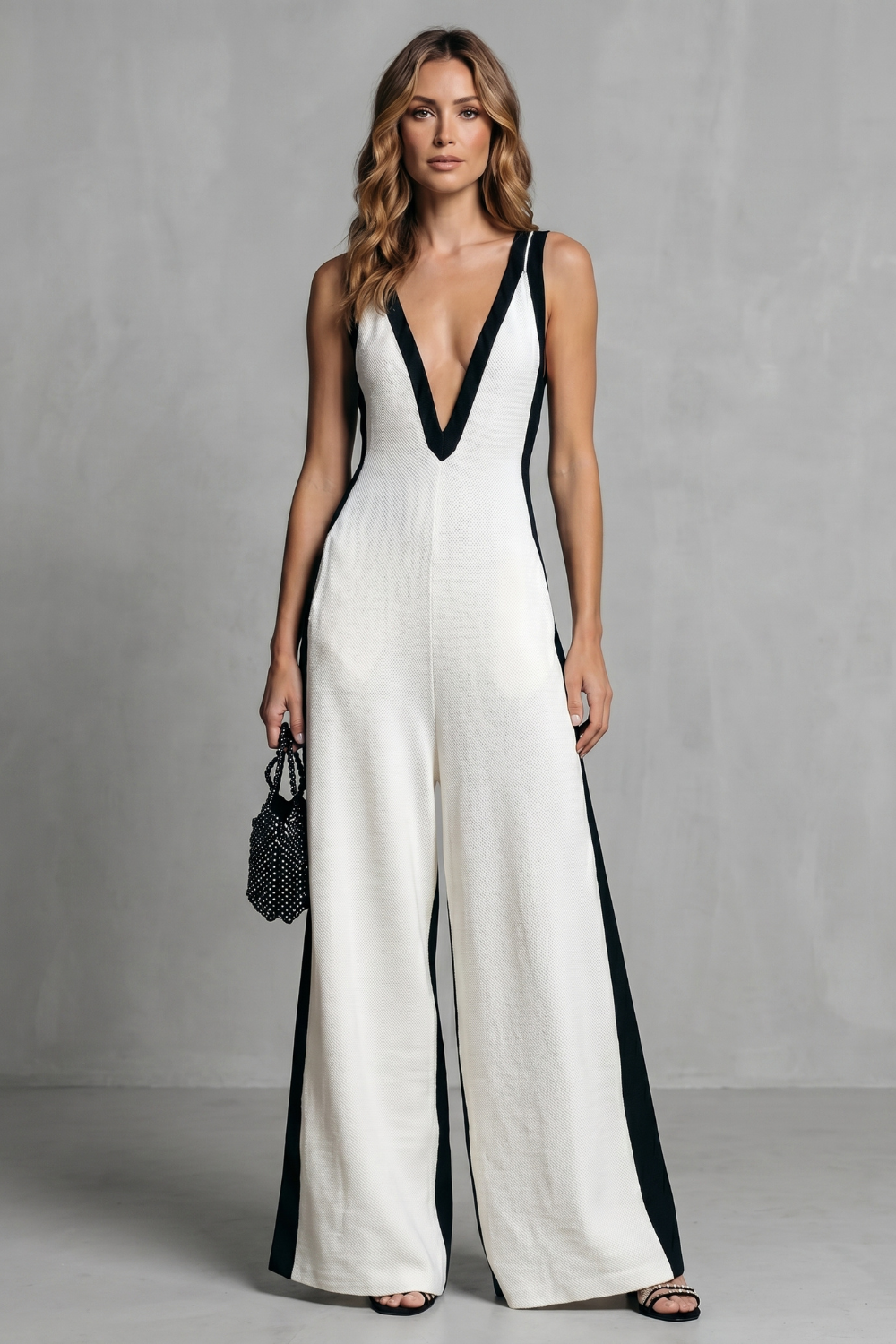 Valmora – Striking contrast design – Wide-leg jumpsuit