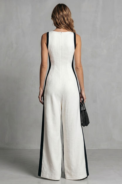 Valmora – Striking contrast design – Wide-leg jumpsuit