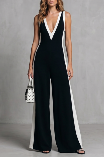 Valmora – Striking contrast design – Wide-leg jumpsuit