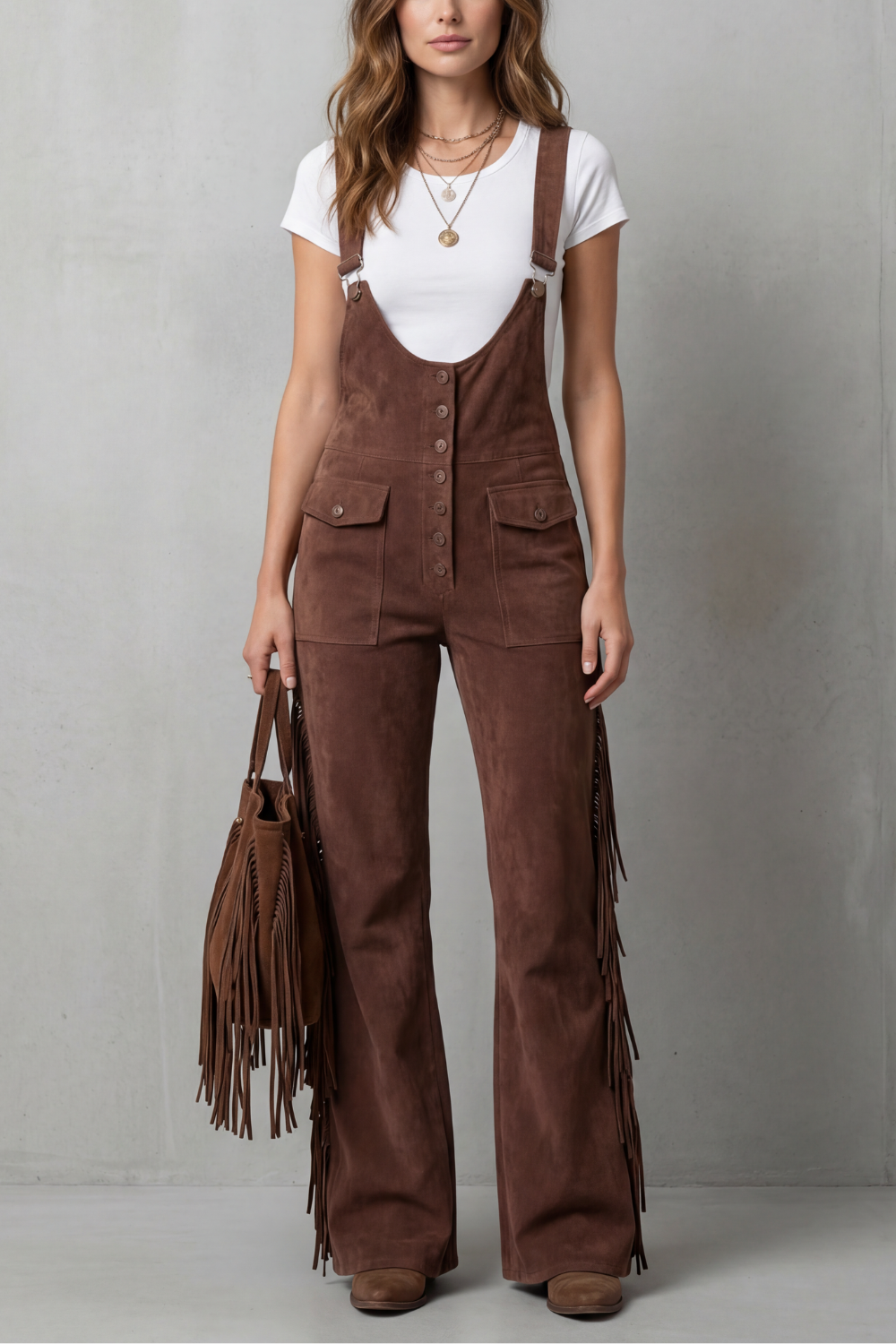 Valnera – Western fringe detail – Flared overalls