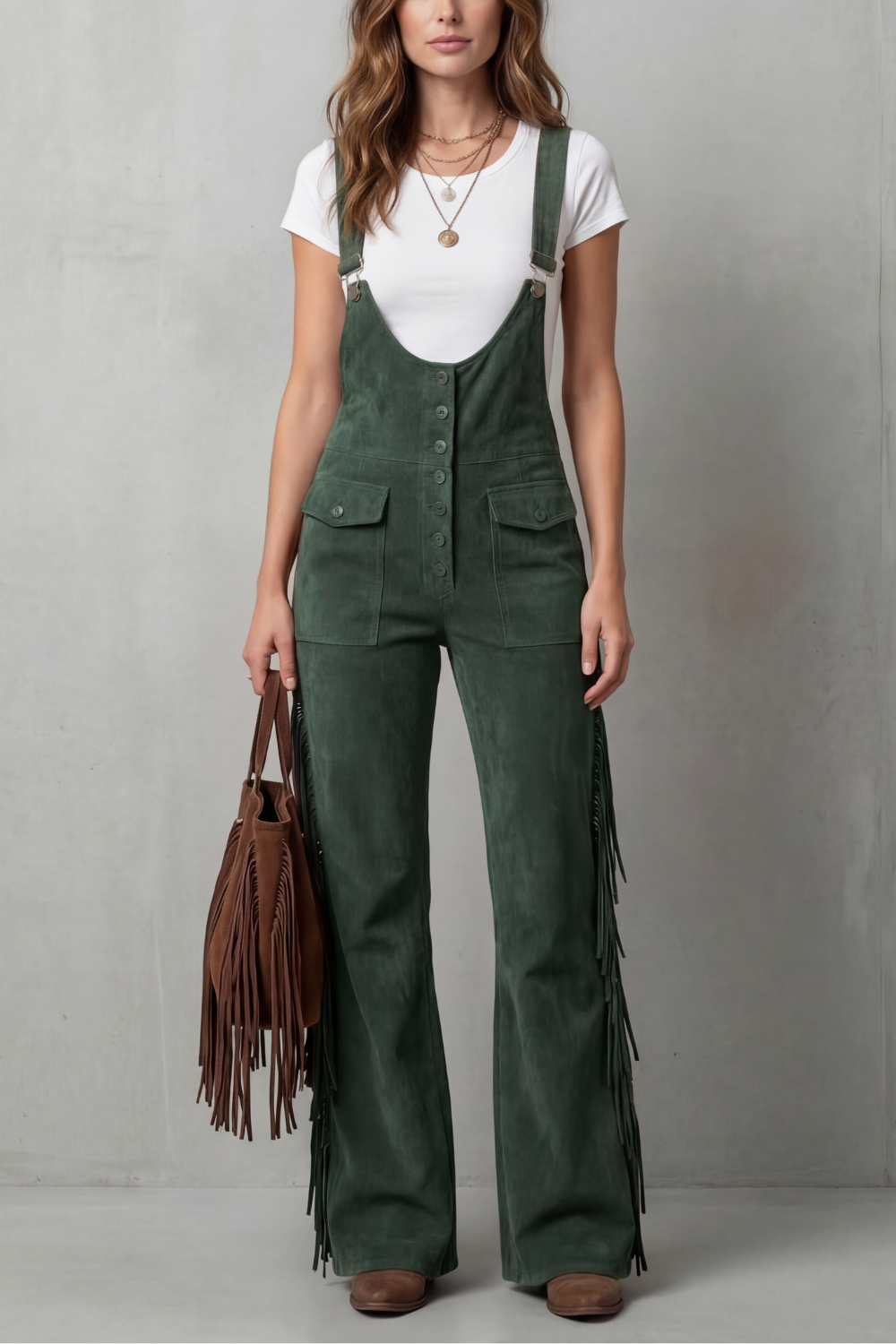 Valnera – Western fringe detail – Flared overalls