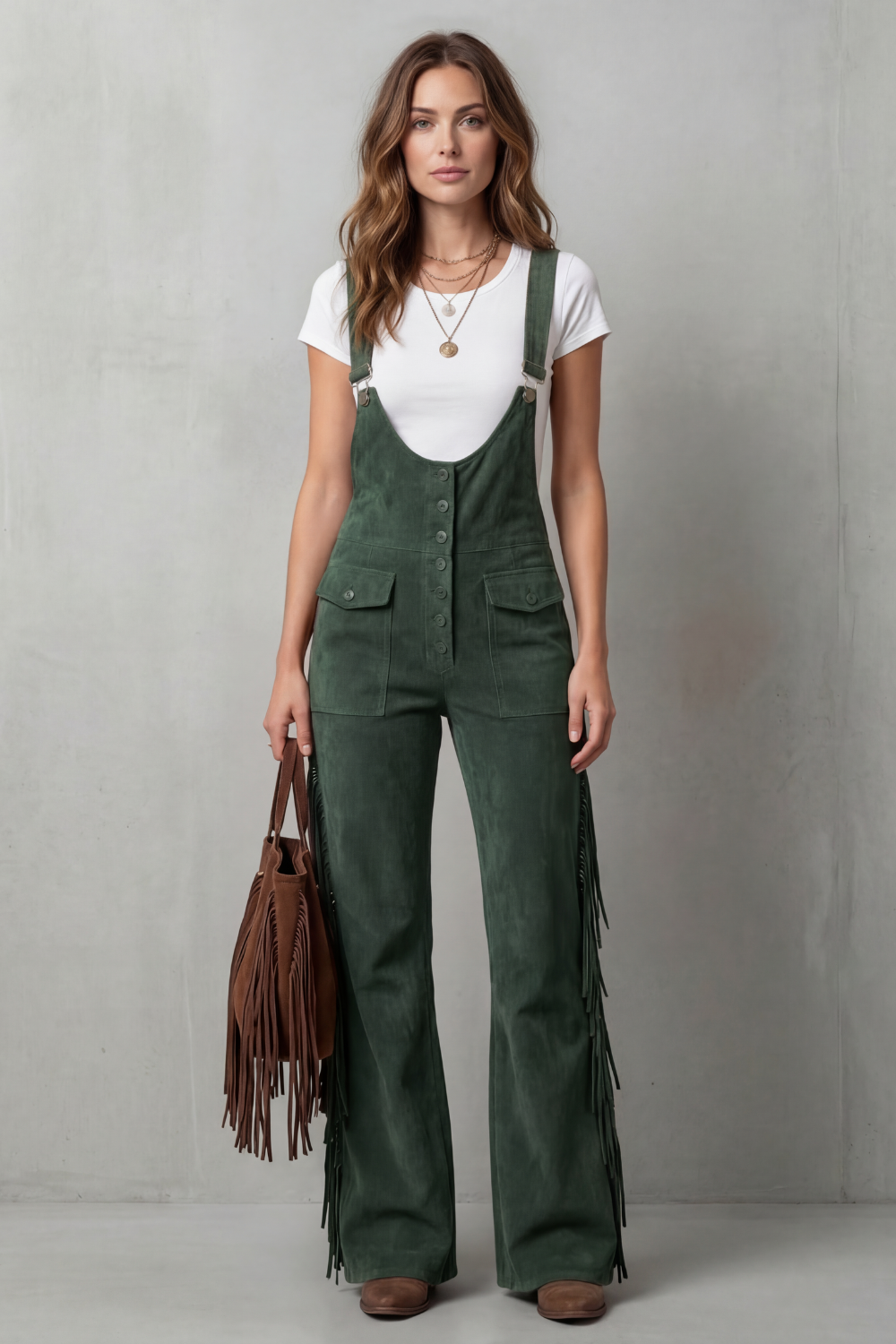 Valnera – Western fringe detail – Flared overalls