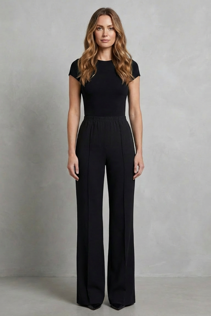 Velizza – Streamlined silhouette – High-waist wide-leg trousers