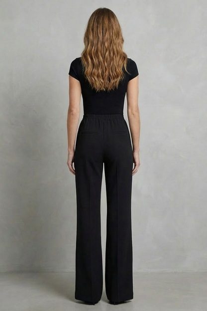 Velizza – Streamlined silhouette – High-waist wide-leg trousers